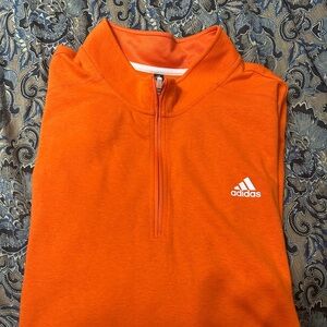 Adidas Vibrant Orange Half-Zip Top